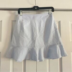 Southern Tide Light Blue and White Striped mini skirt